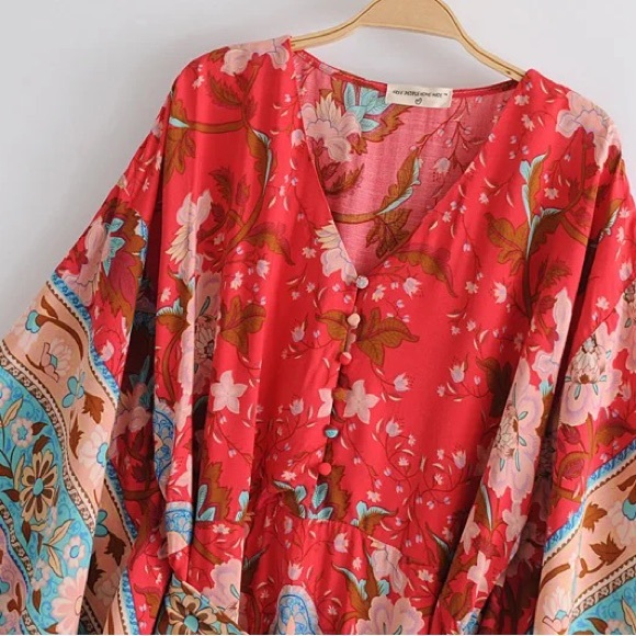 5⭐️ FAV [HOST PICK] BESTSELLER LOTUS BOHO DRESS - Picture 5 of 11